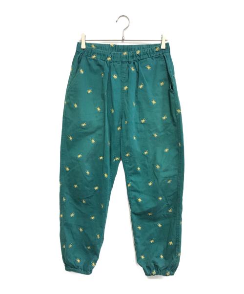SUPREME（シュプリーム）SUPREME (シュプリーム) embroidered spider pants グリーン サイズ:Mの古着・服飾アイテム