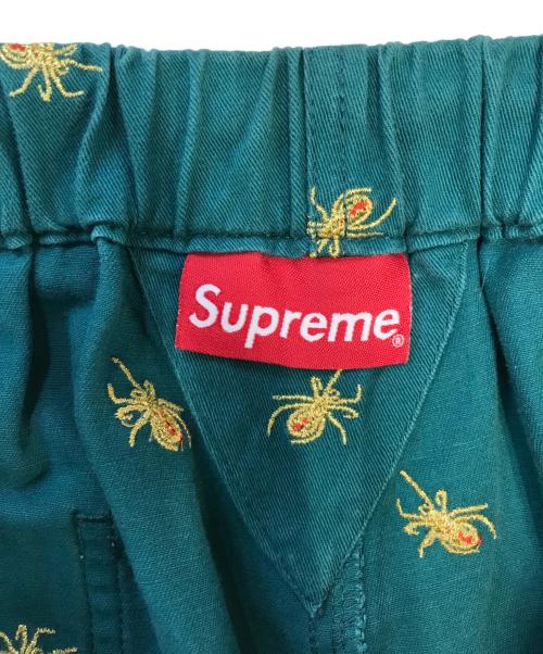 SUPREME（シュプリーム）SUPREME (シュプリーム) embroidered spider pants グリーン サイズ:Mの古着・服飾アイテム