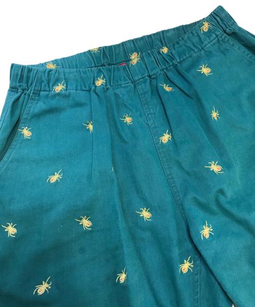 SUPREME（シュプリーム）SUPREME (シュプリーム) embroidered spider pants グリーン サイズ:Mの古着・服飾アイテム