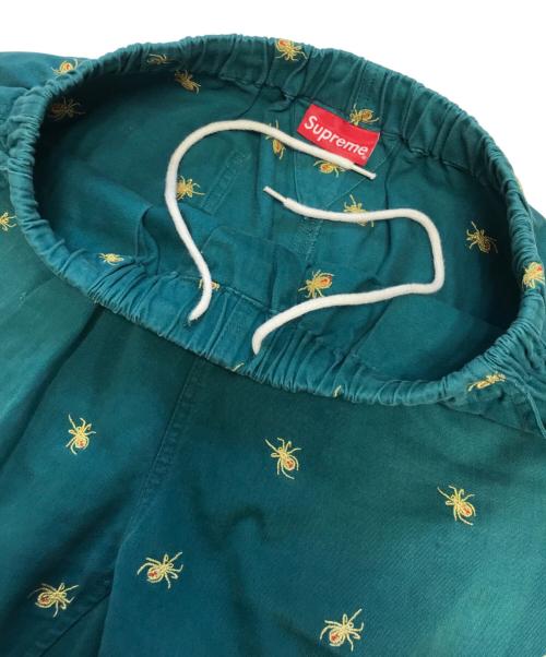 SUPREME（シュプリーム）SUPREME (シュプリーム) embroidered spider pants グリーン サイズ:Mの古着・服飾アイテム