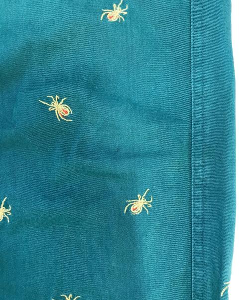 SUPREME（シュプリーム）SUPREME (シュプリーム) embroidered spider pants グリーン サイズ:Mの古着・服飾アイテム