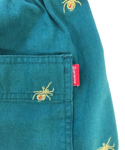 SUPREME（シュプリーム）SUPREME (シュプリーム) embroidered spider pants グリーン サイズ:Mの古着・服飾アイテム
