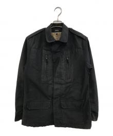 A.P.C.（アーペーセー）の古着「裏ボア付きミリタリージャケット」｜ブラック