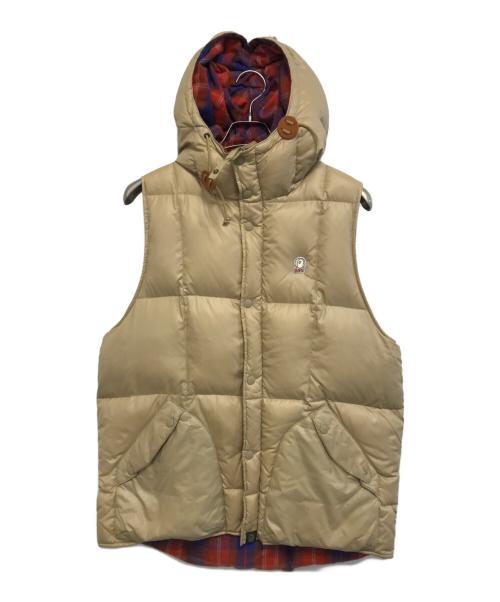 A BATHING APE（アベイシングエイプ）A BATHING APE (アベイシングエイプ) フーデッドダウンベスト カーキ サイズ:XLの古着・服飾アイテム