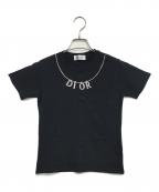 Christian Diorクリスチャン ディオール）の古着「刺繍Tシャツ」｜ブラック
