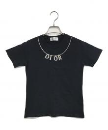 Christian Dior（クリスチャン ディオール）の古着「刺繍Tシャツ」｜ブラック