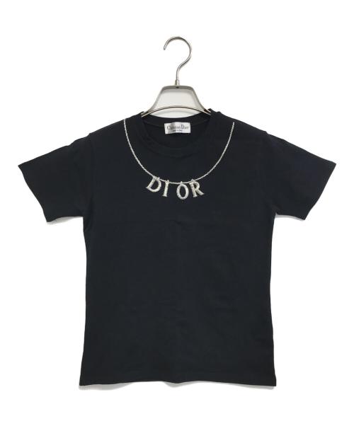 Christian Dior（クリスチャン ディオール）Christian Dior (クリスチャン ディオール) 刺繍Tシャツ ブラック サイズ:表記なしの古着・服飾アイテム