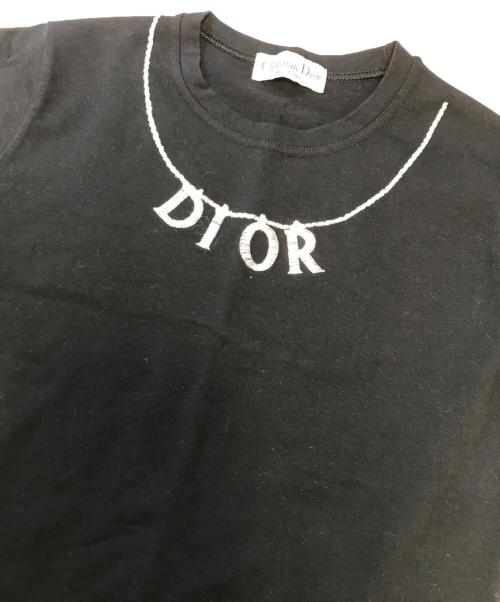 Christian Dior（クリスチャン ディオール）Christian Dior (クリスチャン ディオール) 刺繍Tシャツ ブラック サイズ:表記なしの古着・服飾アイテム