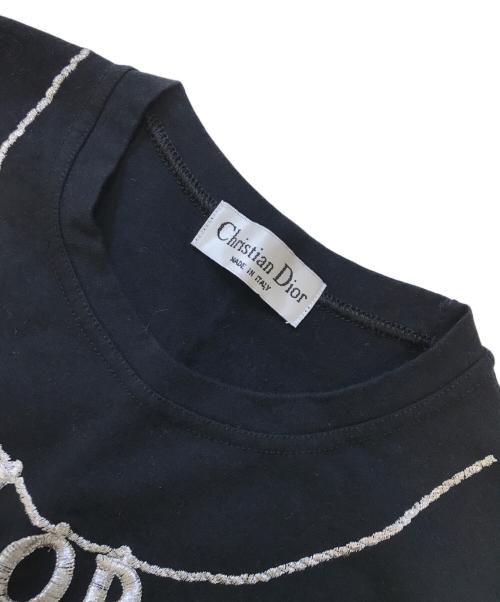 Christian Dior（クリスチャン ディオール）Christian Dior (クリスチャン ディオール) 刺繍Tシャツ ブラック サイズ:表記なしの古着・服飾アイテム