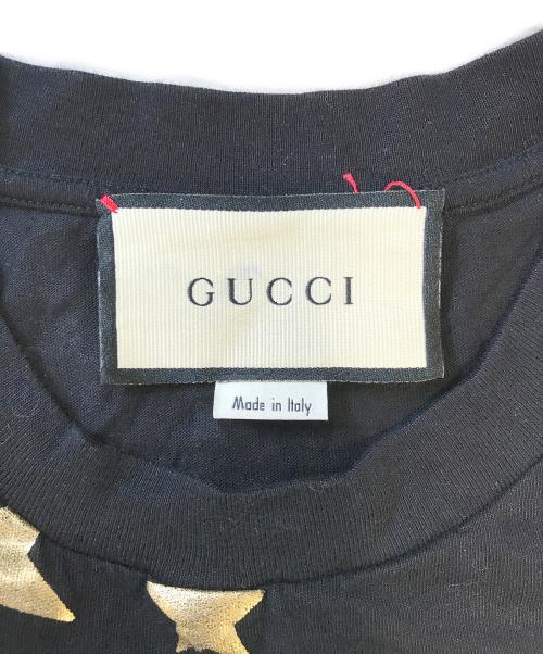 GUCCI（グッチ）GUCCI (グッチ) ロゴプリントTシャツ ブラック サイズ:Mの古着・服飾アイテム