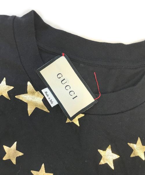 GUCCI（グッチ）GUCCI (グッチ) ロゴプリントTシャツ ブラック サイズ:Mの古着・服飾アイテム