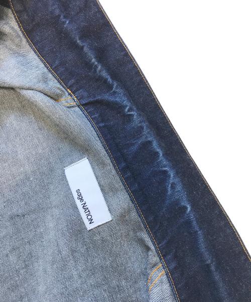 sage'NATION（セイジネーション）sage'NATION (セイジネーション) DENIM JIJI JACKET インディゴ サイズ:Mの古着・服飾アイテム