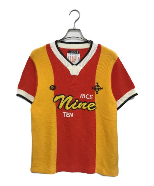 RICE NINE TEN（ライスナインテン）RICE NINE TEN (ライスナインテン) EX Knitting Soccer Jersey レッド×オレンジ サイズ:SIZE1の古着・服飾アイテム
