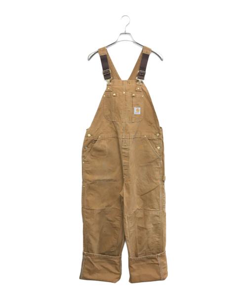 CarHartt（カーハート）CarHartt (カーハート) ダブルニーダックオーバーオール ブラウン サイズ:40×32の古着・服飾アイテム