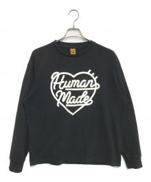 HUMAN MADE（ヒューマンメイド）の古着「ハートプリントロゴカットソー」｜ブラック