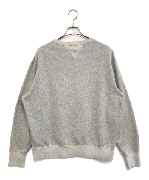 POLO RALPH LAUREN（ポロ・ラルフローレン）POLO RALPH LAUREN (ポロ・ラルフローレン) 三段フロッキープリントスウェット グレー サイズ:XLの古着・服飾アイテム