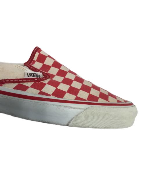 VANS（ヴァンズ）VANS (ヴァンズ) スリッポン レッド サイズ:9 1/2の古着・服飾アイテム