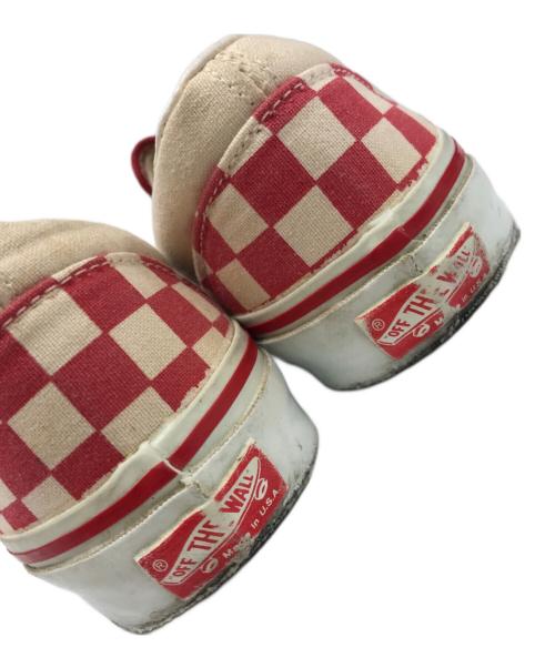 VANS（ヴァンズ）VANS (ヴァンズ) スリッポン レッド サイズ:9 1/2の古着・服飾アイテム