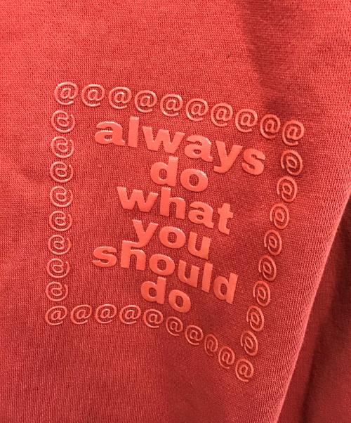 always do what you should do（オールウェイズ ドゥ ワット ユー シュッド ドゥ）always do what you should do (オールウェイズ ドゥ ワット ユー シュッド ドゥ) プルオーバーパーカー レッド サイズ:Sの古着・服飾アイテム