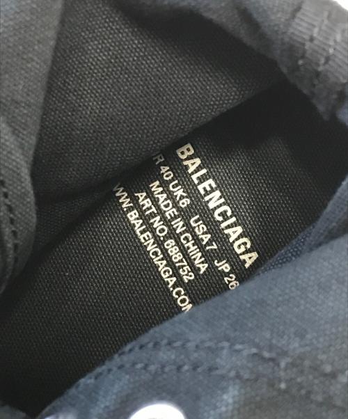 BALENCIAGA（バレンシアガ）BALENCIAGA (バレンシアガ) 加工ハイカットスニーカー ブラック サイズ:26.5の古着・服飾アイテム