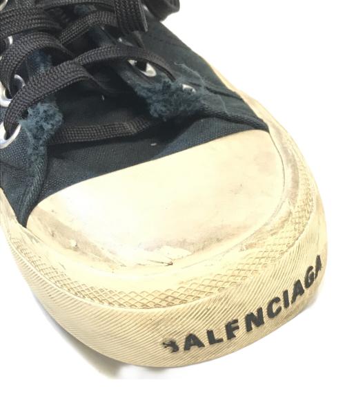 BALENCIAGA（バレンシアガ）BALENCIAGA (バレンシアガ) 加工ハイカットスニーカー ブラック サイズ:26.5の古着・服飾アイテム