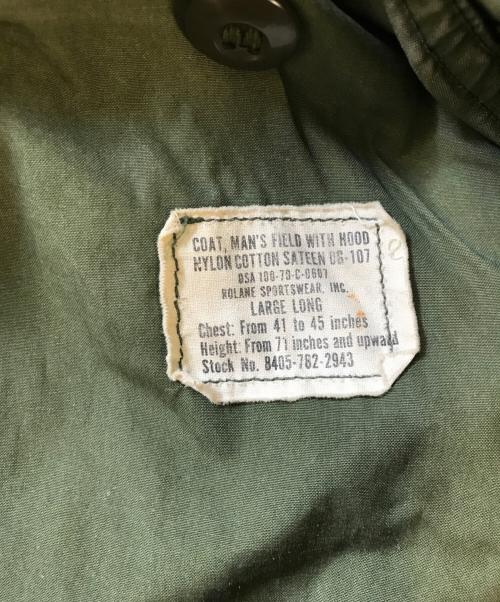 VINTAGE MILITARY（ヴィンテージ ミリタリー）VINTAGE MILITARY (ヴィンテージ ミリタリー) US ARMY M65ジャケット オリーブ サイズ:L-Lの古着・服飾アイテム