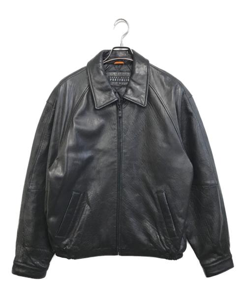 PERRY ELLIS（ペリーエリス）PERRY ELLIS (ペリーエリス) レザージャケット ブラック サイズ:Mの古着・服飾アイテム
