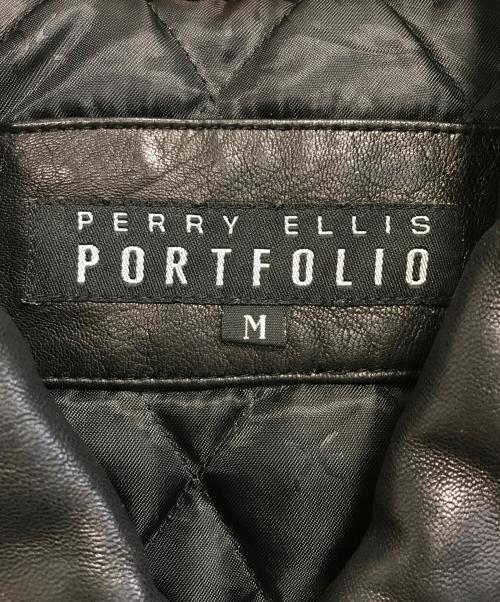 PERRY ELLIS（ペリーエリス）PERRY ELLIS (ペリーエリス) レザージャケット ブラック サイズ:Mの古着・服飾アイテム