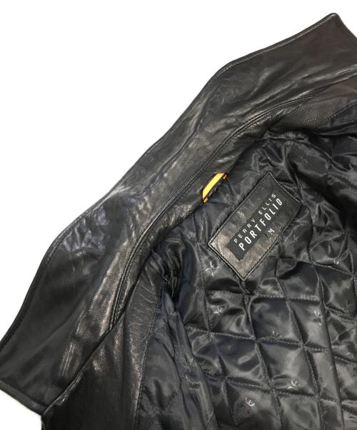 PERRY ELLIS（ペリーエリス）PERRY ELLIS (ペリーエリス) レザージャケット ブラック サイズ:Mの古着・服飾アイテム