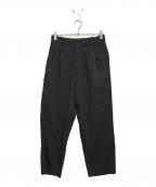 Yohji Yamamoto pour hommeヨウジヤマモト プールオム）の古着「2タックウールギャバスラックス」｜ブラック