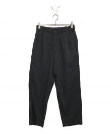 Yohji Yamamoto pour homme（ヨウジヤマモト プールオム）の古着「2タックウールギャバスラックス」｜ブラック