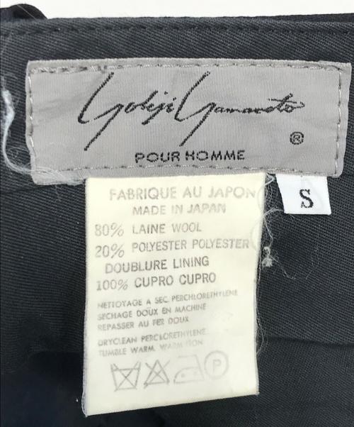 Yohji Yamamoto pour homme（ヨウジヤマモト プールオム）Yohji Yamamoto pour homme (ヨウジヤマモト プールオム) 2タックウールギャバスラックス ブラック サイズ:Ｓの古着・服飾アイテム