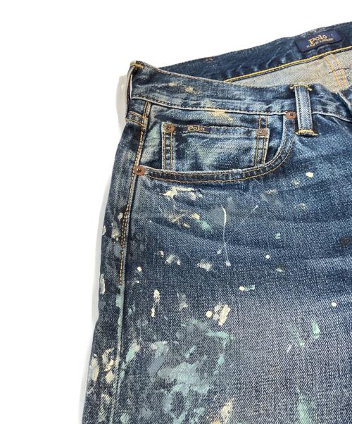 POLO RALPH LAUREN（ポロ・ラルフローレン）POLO RALPH LAUREN (ポロ・ラルフローレン) ペンキ加工デニムパンツ インディゴ サイズ:W32の古着・服飾アイテム