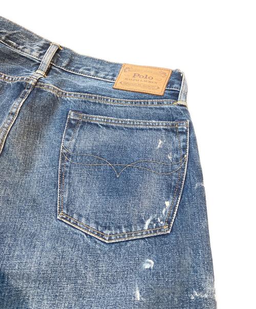 POLO RALPH LAUREN（ポロ・ラルフローレン）POLO RALPH LAUREN (ポロ・ラルフローレン) ペンキ加工デニムパンツ インディゴ サイズ:W32の古着・服飾アイテム