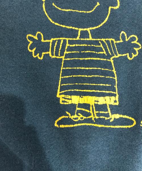 キャラクタースウェット（キャラクタースウェット）キャラクタースウェット (キャラクタースウェット) 90s PEANUTS(ピーナッツ) キャラクタースウェット グリーン サイズ:Lの古着・服飾アイテム