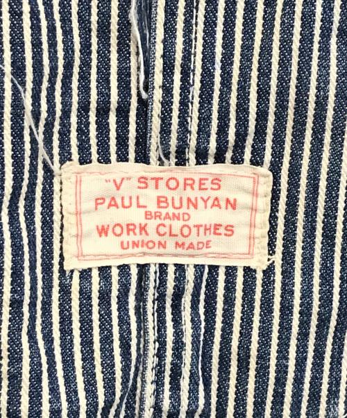 PAUL BUNYAN（ポール・バニヤン）PAUL BUNYAN (ポール・バニヤン) ヒッコリーデニムオーバーオール インディゴ サイズ:表記なしの古着・服飾アイテム