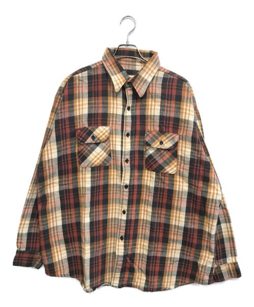 FIVE BROTHER（ファイブブラザー）FIVE BROTHER (ファイブブラザー) ネルシャツ ブラウン サイズ:3XLの古着・服飾アイテム