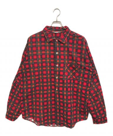 中古・古着通販】Snssex (Snssex) チェックシャツ レッド サイズ:XL