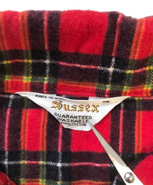 Snssex（Snssex）Snssex (Snssex) チェックシャツ レッド サイズ:XLの古着・服飾アイテム