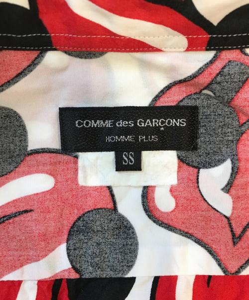 COMME des GARCONS HOMME PLUS（コムデギャルソンオムプリュス）COMME des GARCONS HOMME PLUS (コムデギャルソンオムプリュス) ROLLING STONES (ローリングストーンズ) 半袖総柄シャツ レッド サイズ:SSの古着・服飾アイテム