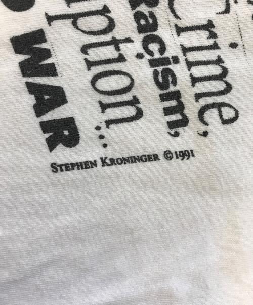 VINTAGE（ヴィンテージ）VINTAGE (ヴィンテージ) under george wants you Tシャツ ホワイト サイズ:LARGEの古着・服飾アイテム