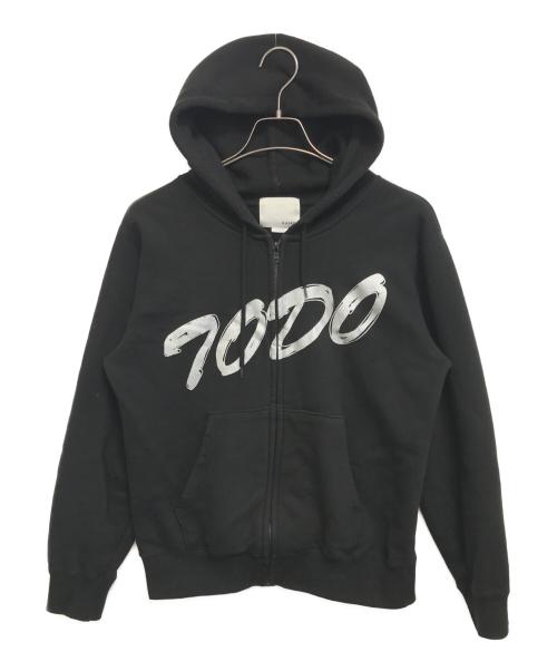 kaiko（カイコー）kaiko (カイコー) プリントジップパーカー ブラック サイズ:1の古着・服飾アイテム