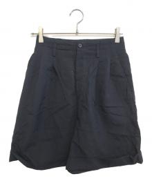 tricot COMME des GARCONS（トリココムデギャルソン）の古着「2タックハーフパンツ」｜ネイビー