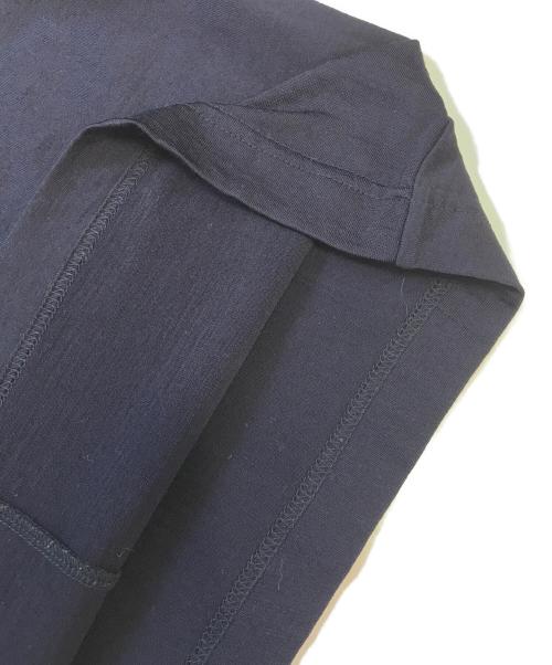 COMME des GARCONS（コムデギャルソン）COMME des GARCONS (コムデギャルソン) ベロア切替丸襟ウールカットソー ネイビー サイズ:表記なしの古着・服飾アイテム