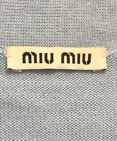 MIU MIU（ミュウミュウ）MIU MIU (ミュウミュウ) ニットカーディガン スカイブルー サイズ:36の古着・服飾アイテム