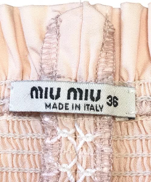 MIU MIU（ミュウミュウ）MIU MIU (ミュウミュウ) スカート ピンク サイズ:36の古着・服飾アイテム