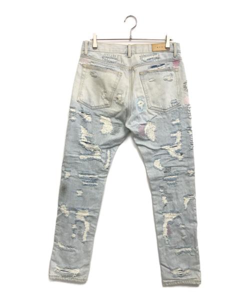 mnml（ミニマル）mnml (ミニマル) ダメージデニムパンツ インディゴ サイズ:33の古着・服飾アイテム