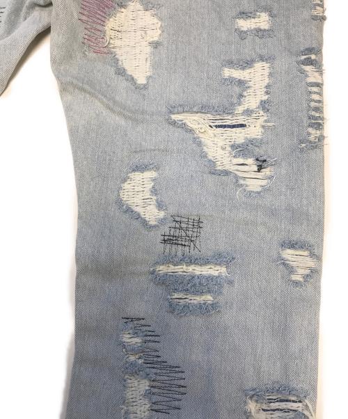 mnml（ミニマル）mnml (ミニマル) ダメージデニムパンツ インディゴ サイズ:33の古着・服飾アイテム