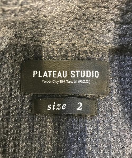 PLATEAU STUDIO（プラテウスタジオ）PLATEAU STUDIO (プラテウスタジオ) ニットジャケット グレー サイズ:2の古着・服飾アイテム