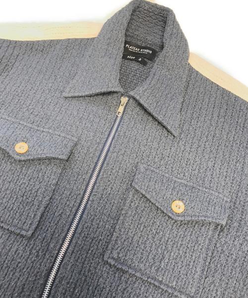 PLATEAU STUDIO（プラテウスタジオ）PLATEAU STUDIO (プラテウスタジオ) ニットジャケット グレー サイズ:2の古着・服飾アイテム
